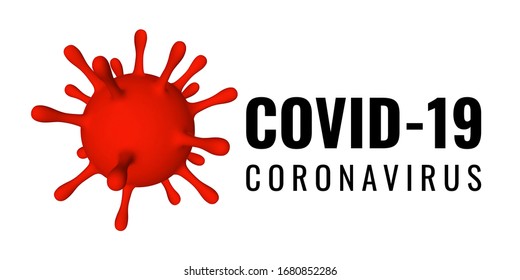 Coronavirus Covid-19, 2019-nKoV. 3d illustration of virus unit. World pandemic concept. Vector illustration.