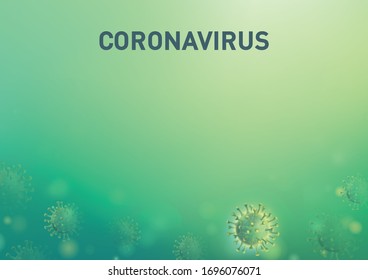 Fondo 3d verde vacío Coronavirus Covid-19