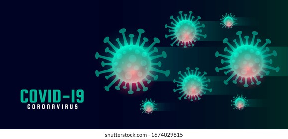 coronavirus covid-19 background with floating virus concept