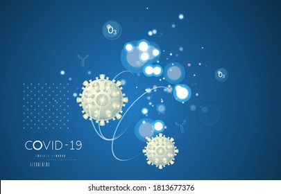 Coronavirus COVID-19 Background - Illustration   as eps 10 File.