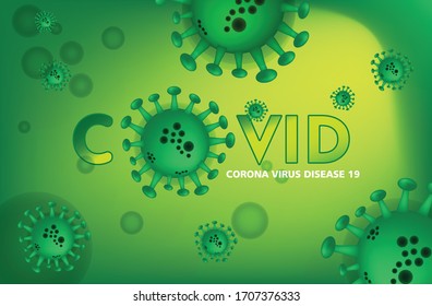 coronavirus covid19 background template green
