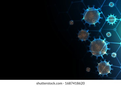 coronavirus covid-19 background with text space