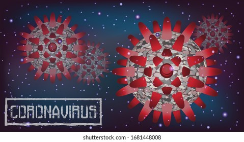 Fondo Coronavirus Covid-19. ilustración vectorial