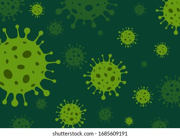 Realistic Green Covid19 Molecules Background Stock Vector (Royalty Free ...