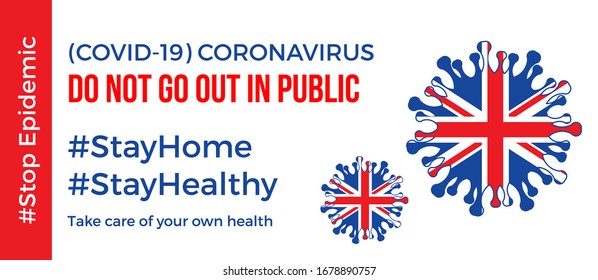 Coronavirus (covid-19) banner post for uk, quarantine for covid-19