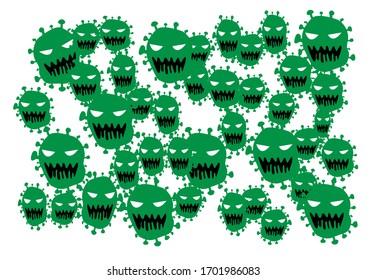 Coronavirus COVID-19.  cartoon virus vector Illustration concept