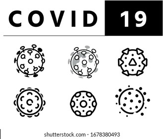 Coronavirus, covid-19, Cell Icon, covid icon, nCoV Novel Coronavirus Bacteria. Infection covid19 Concepts. Dangerous Coronavirus Cell in China