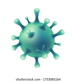 coronavirus or covid-19 cell isolated on white background illustration vector