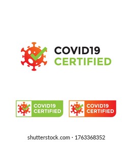 Coronavirus Covid19 Certified Simple Stamp Design Template