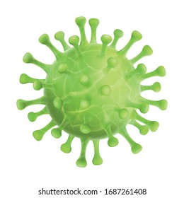 Coronavirus Covid-19 Colorful 3d Vector Illustration