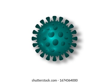 Coronavirus COVID-19 concept icon. Virus Wuhan from China. Vector isolated 