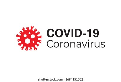 Coronavirus Covid-19 concept typography design logo on white background. Self isolation. Home quarantine. Graphic vector for web, print, banner, flyer, illustration. Stop coronavirus. Stay home.