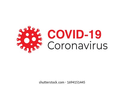 Coronavirus Covid-19 concept typography design logo on white background. Self isolation. Home quarantine. Graphic vector for web, print, banner, flyer, illustration. Stop coronavirus. Stay home.