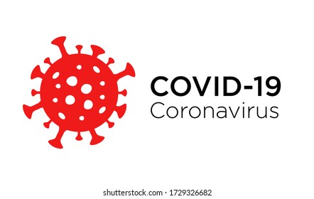 Coronavirus Covid-19 concept  typography design logo. World Health organisation WHO gave new name for Coronavirus disease named COVID-19, dangerous virus vector illustration eps 10