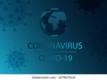 Coronavirus, Covid-19  concept  vector background.