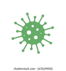 Coronavirus Covid-19 Corona virus icon.  China pathogen respiratory infection influenza pandemic. virion of Corona-virus. Vector