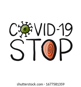 Coronavirus covid-19, design icon isolated on white. Vector illustration