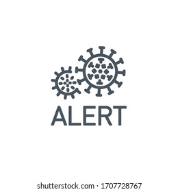 Coronavirus Covid19 disease pandemic  line icon isolated on white background. Perfect outline symbol illness virus banner. Quality design element medicine vaccine pneumonia with editable Stroke.