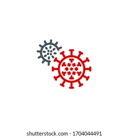 Coronavirus Covid19 disease pandemic single line icon isolated on white background. Perfect outline symbol illness virus banner. Quality design element medicine vaccine pneumonia with editable Stroke.