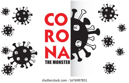 Coronavirus or covid-19 flyer or image. 