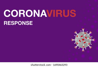 coronavirus or covid-19 graphical design element illustrating the response to the virus