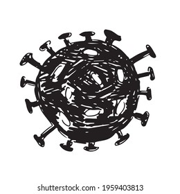 Coronavirus, Covid-19, hand drawn vector illustration	