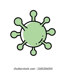 coronavirus covid-19 icon flat isolated