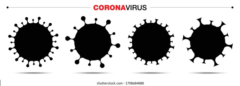 Coronavirus Covid-19 Icon set.  Label or sticker for medicament, vaccine, alcogel. Novel Coronavirus 2019-nCoV symbol.Vector Icon. 