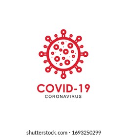Coronavirus COVID-19 icon symbol vector design