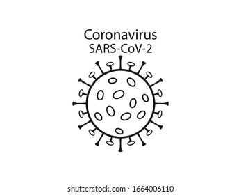 Coronavirus, COVID-19 icon. Vector illustration, flat design.