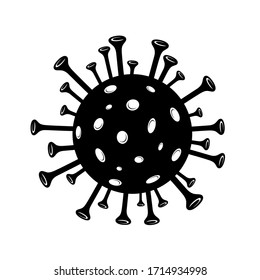 Coronavirus COVID-19 icon. Vector illustration isolated on white