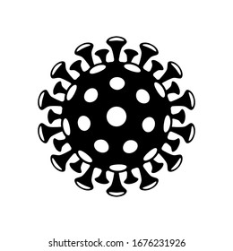 Coronavirus COVID-19 icon. Virus 2019-nCoV pandemic vector symbol.