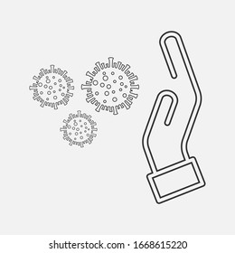 coronavirus COVID-19 icon. virus wuhan from china