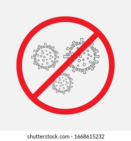 coronavirus COVID-19 icon. virus wuhan from china