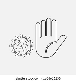 coronavirus COVID-19 icon. virus wuhan from china