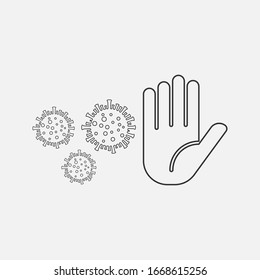 coronavirus COVID-19 icon. virus wuhan from china
