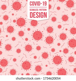 Ilustración de Coronavirus Covid-19 con diseño de patrones sin inconvenientes