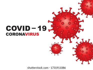 Coronavirus (COVID-19) infection medical with typography and copy space.Coronavirus disease named COVID-19, pandemic risk background vector illustration