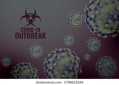 coronavirus covid19 infection spread background with floating virus