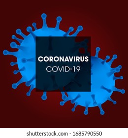 Coronavirus Covid-19. Influenza background as dangerous flu strain cases as a pandemic medical health risk concept.Floating China pathogen.