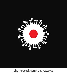 Coronavirus, Covid-19 with Japan flag