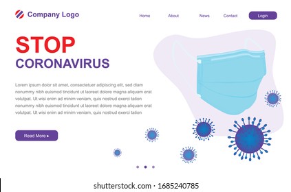 Coronavirus (Covid-19) landing page, Virus Protection, Stop Coronavirus