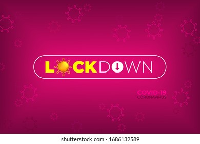 Coronavirus Covid-19 Lock Down Background in Bright Color