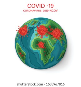 Coronavirus Covid-19 map confirmed cases report worldwide globally. Coronavirus disease 2019 situation update worldwide. Maps show where the coronavirus has spread. vector illustration.