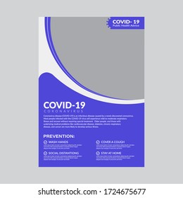 Coronavirus covid-19 medical health flyer template Premium Vector