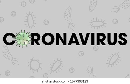 Coronavirus COVID-19 medical realistic illustration infection. Influenza as red dangerous flu strain cases as a pandemic medical health risk concept