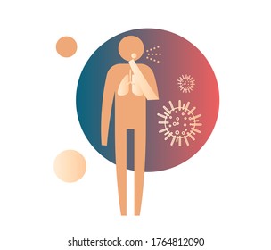 Coronavirus - covid-19 - Mild Symptoms - Icon as EPS 10 File