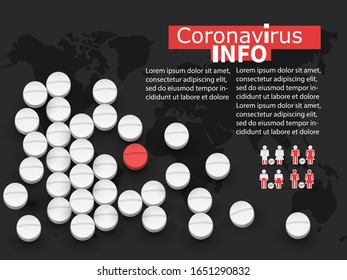 Coronavirus, CoVID-19 : nCoV infographics elements, human coronavirus risk factors. health and medical. Novel Coronavirus 2019. Pneumonia disease. vector illustration.