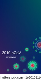 Coronavirus Covid-19 new wave  outbreak and coronaviruses influenza on blue background. Vector concept for pandemic medical health risk statistic, daily rate expansion, epidemiology situation.