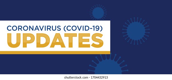 Coronavirus Covid-19 News Updates Design. Vector Illustration. Banner Background. 